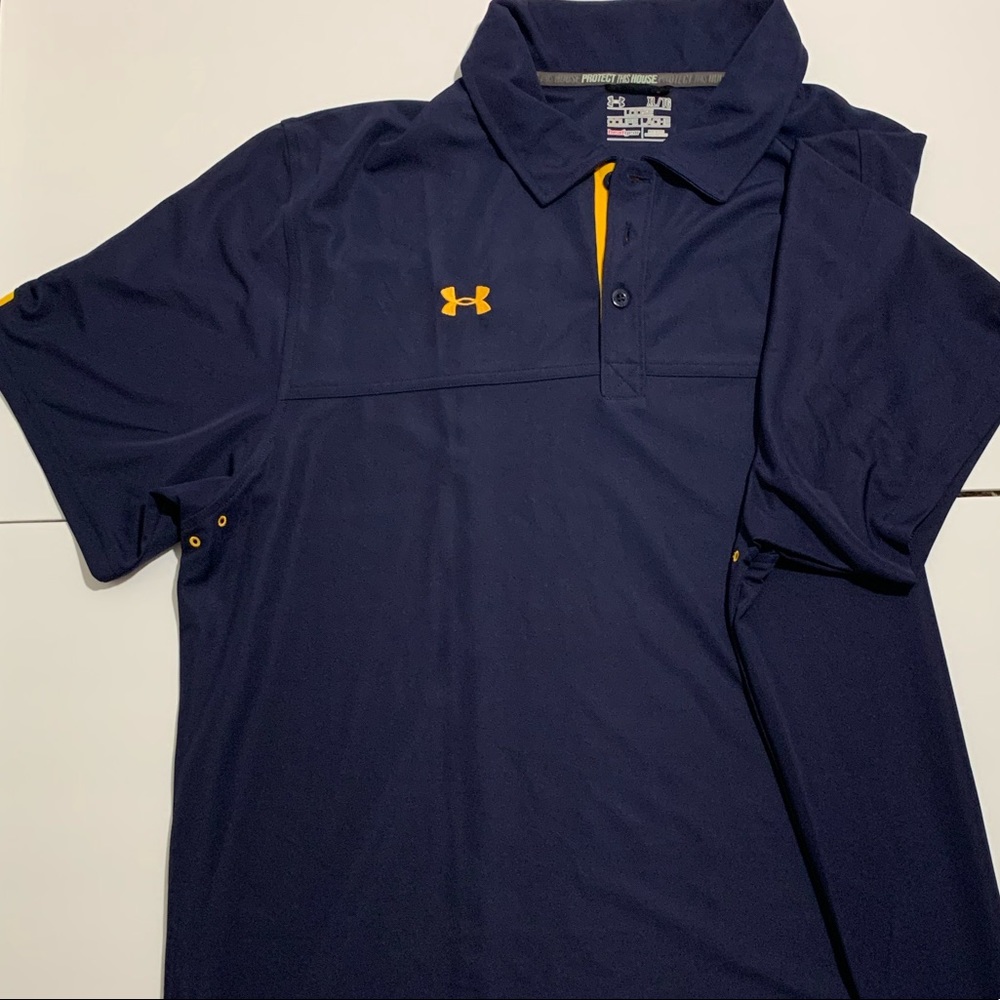 Xl navy blue under armour polo